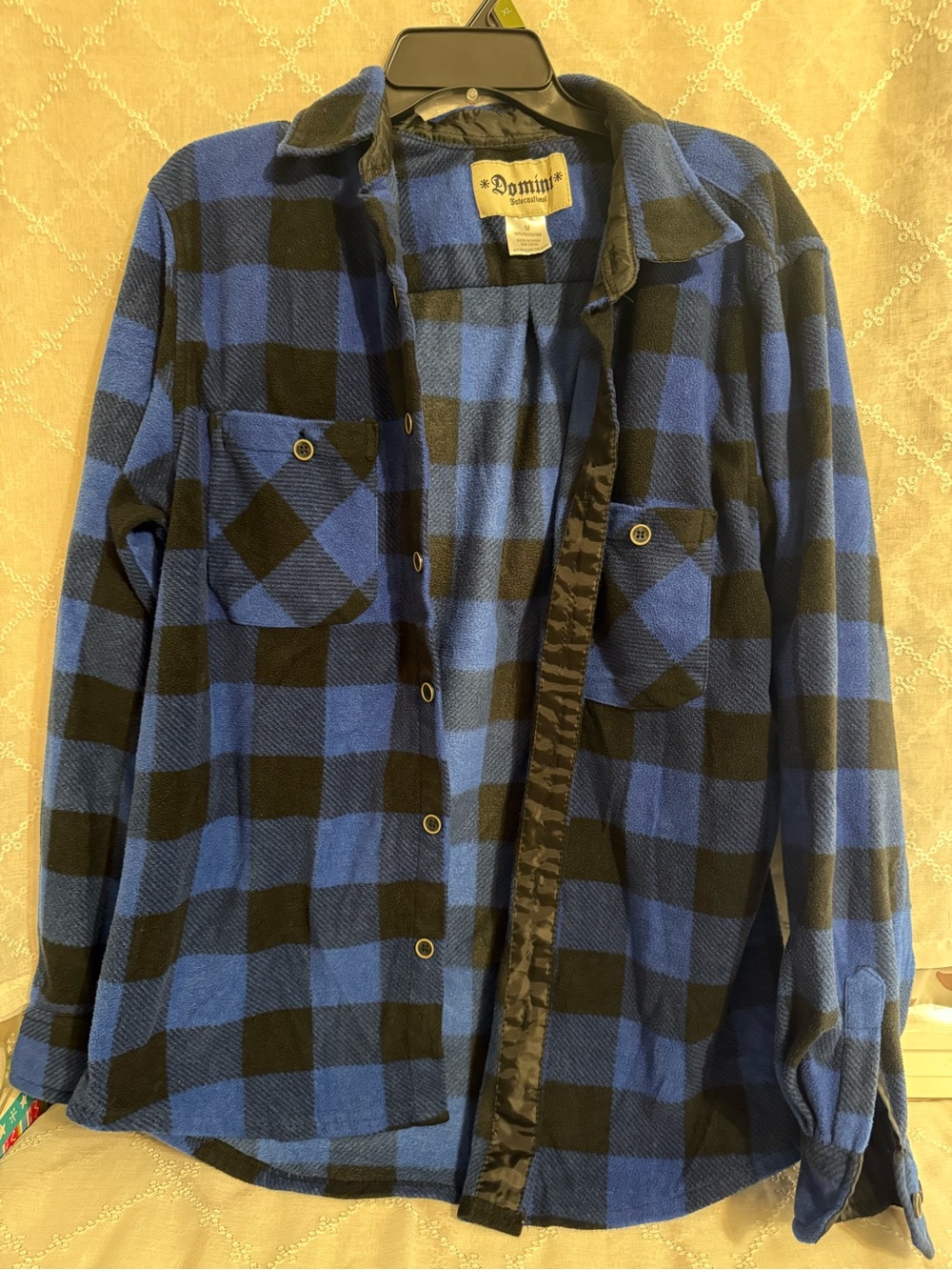 Blue & Black Plaid Men's Flannel Shirt
